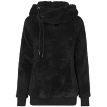 URBAN CLASSICS Long Teddy Hoodie Schwarz M