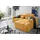 DOMO collection »Brandon Sitzbelastung 140 kg, kleine Ausführung B/T/H: 214/100/80 cm«, Mit Kopfteilverstellung, auch in Leder und Cord, L-Form orange