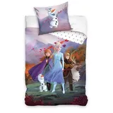 Disney Kinderbettwäsche Disney Eiskönigin Awakens Bettwäsche 140×200cm, 70×90 cm blau