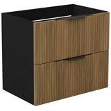 duschspa Waschtisch Unterschrank Waschtischunterschrank Waschbeckenunterschrank Badschrank, 50-120cm Hängeschrank, Matt / Hochglanz schwarz 60 cm x 52 cm x 38.8 cm