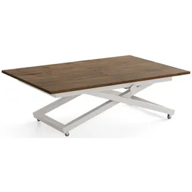 WFL GROUP Axen Braun Eiche 120-160 x 80 x 38-75 cm