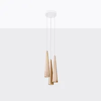 Sollux Lighting Hängeleuchte Sula 3P Naturholz