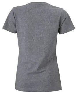 JAMES & NICHOLSON JN Ladies Slim Fit V-T JN972 100%BW grey-heather Größe 2XL