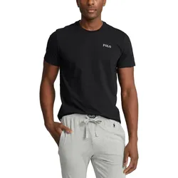 POLO RALPH LAUREN Herren T-Shirt - CREW-SLEEP TOP, Schlafshirt, kurz, Rundhals, Baumwolle Schwarz L