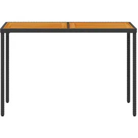 vidaXL Gartentisch mit Akazienholz-Platte 115 x 54 x 74 cm Schwarz