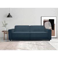 Dorel Home 3-Sitzer »Allie Schlafsofa 225 cm«, Bett-Funktion (108/190cm), trendiger Cord o. pflegeleichter Velours blau