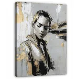 WallArena Leinwandbild Frau Modern Bilder Groß 100x70
