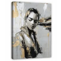 WallArena Leinwandbild Frau Modern Bilder Groß 100x70