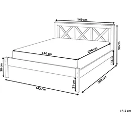 Beliani Beliani, Bett, Tannay 140 x 200 cm,