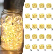 Montegoni LED Lichterkette Kupferdraht 2 m Warmweiß