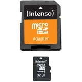 Intenso microSDHC 32GB Class 4 Speicherkarte inkl. SD-Adapter, schwarz