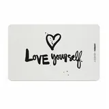 ppd Schneidebrett Love yourself aus Kunststoff in Schwarz/Weiß
