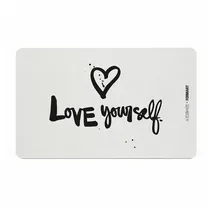ppd Schneidebrett Love yourself aus Kunststoff in Schwarz/Weiß