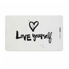 ppd Schneidebrett Love yourself aus Kunststoff in Schwarz/Weiß