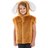 Charlie Crow Brauner Hase kostüm für Kinder - Einheitsgröße 3-8 Jahre.