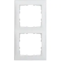 Berker Rahmen 2f.pws senkr. u.waagerecht 10129909, Weiß, Thermoplast, Matte, Ber