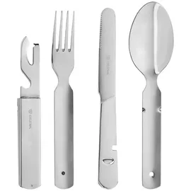 Gräwe Wanderbesteck / Campingbesteck 4-teilig in silber | Gr.: onesize