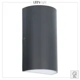 LED's light LED Outdoor-Wandleuchte Fresno 2xGU10 IP54 grau