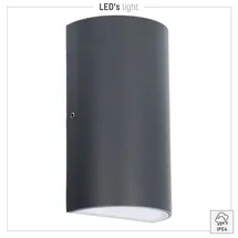 LED's light LED Outdoor-Wandleuchte Fresno 2xGU10 IP54 grau