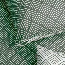SCHIESSER Mabel Abstraktes Muster Dunkelgrün 155 x 220 cm + 80 x 80 cm