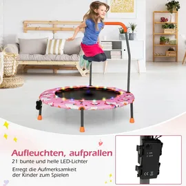 Costway Kindertrampolin 92 cm Rosa