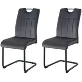 xonox.home Schwingstuhl Lisa Textil anthrazit 2er Set