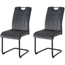 xonox.home Schwingstuhl Lisa Textil anthrazit 2er Set