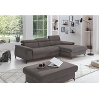 COTTA Ecksofa Kitty L-Form, Modern, L-Form, Bodenfreiheit 12,5 cm grau 244 cm x 72 cm x 166 cm