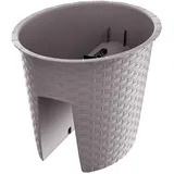 Rattan Balkonkasten Balkontopf Geländertopf Ratolla Mocca 30 cm