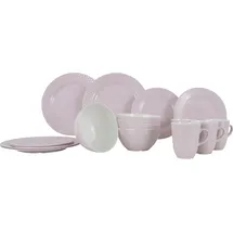gimex Royal Line Geschirrset 16-tlg. für 4 Personen rosa