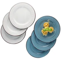 Mambocat Rome Speiseteller Ø27,5 cm blau/weiß 6er Set