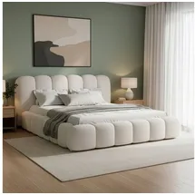 Juskys Polsterbett Catania 180 x 200 cm Creme