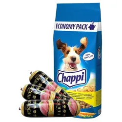 CHAPPI TROCKENFUTTER MIT GEFLÜGEL UND GEMÜSE 13,5kg + Hektor mit Geflügel 3x900g
