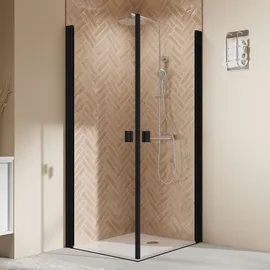 Breuer Elana 2.0 mit Eckeinstieg mattschwarz 90 x 90 x 200 cm