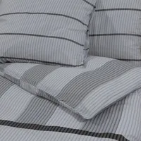 VidaXL Bettwäsche-Set 240x220 cm Baumwolle in Grau