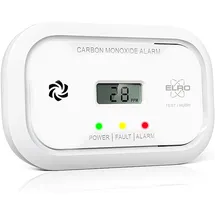 ELRO FC5003 Kohlenmonoxidmelder mit 10-Jahres-Sensor | LCD Display & 3 Jahre Batterie | Zuverlässiger Schutz & CO Alarm | Entspricht der europäischen Norm EN50291