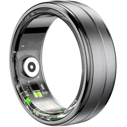 Colmi R06 Smart Ring, überwacht Herzfrequenz, Schlaf & Blutsauerstoff, Schrittzähler, IP68 - Farbe: schwarz - Größe: 9