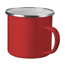 WESTMARK Emaille Tasse, 350 ml 2106226R , 1 Tasse, Farbe: Rot