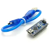 BerryBase Arduino Nano kompatibler Mikrocontroller, 12 digitale I/O, 8 analoge I/O, 6 PWM-Pins, 5-12V