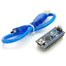 BerryBase Arduino Nano kompatibler Mikrocontroller, 12 digitale I/O, 8 analoge I/O, 6 PWM-Pins, 5-12V