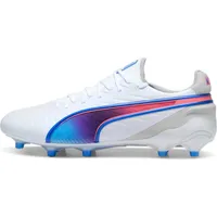 Puma King Ultimate FG/AG Herren White/Bluemazing/Flat Light Gray/Sunset Glow 41