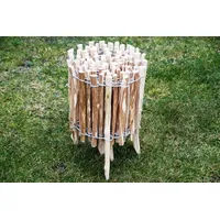sevico Staketenzaun Gartenzaun Holzzaun Zaunlatte Kastanienzaun imprägniert H 60cm Länge 5m Abst. 7-8cm Perfekt als Gartenzaun Roll-Steckzaun (Staketenzaun, V112-7-8)