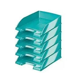 Leitz Briefkorb, A4, 5er Pack, Eisblau, WOW-Serie, 52263051