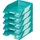 Leitz Briefkorb, A4, 5er Pack, Eisblau, WOW-Serie, 52263051