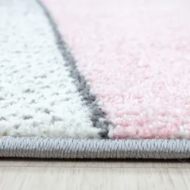 Ayyildiz Beta 1120 Kurzflorteppich 160 x 230 cm pink/grau