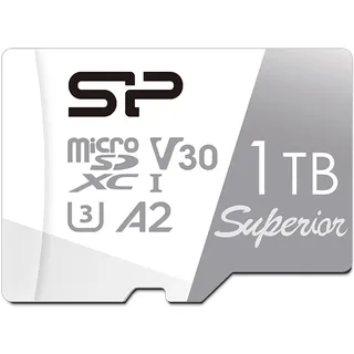 Silicon Power 1TB Superior Micro SDXC UHS-I (U3), V30 4K A2,High Speed MicroSD Card with Adapter