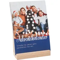 Wackadoo Personalisierter Adventskalender 2025 mit eigenen Fotos und Holzaufsteller Foto zum selbst gestalten personalisierte geschenke, geschenke für Männer, geschenke für Frauen