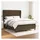 vidaXL Boxspringbett mit Matratze Dunkelbraun 140x200 cm Stoff