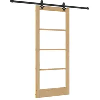 vidaXL Schiebetür ORKDAL Braun 86 x 198,5 cm Holz und Metall