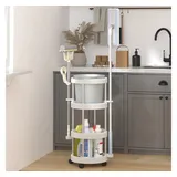 vidaXL Reinigungswagen Aluminium grau